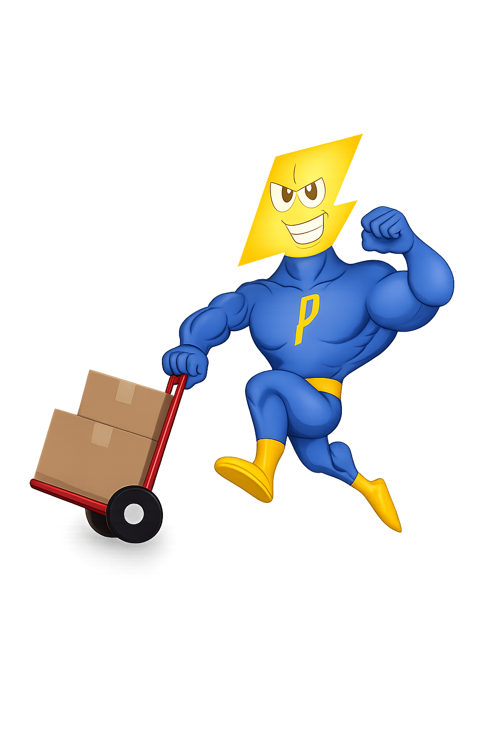 Powerz Moving character with dolly and boxes